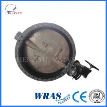 Beautiful design worm actuated underground pipe network flange butterfly valve
